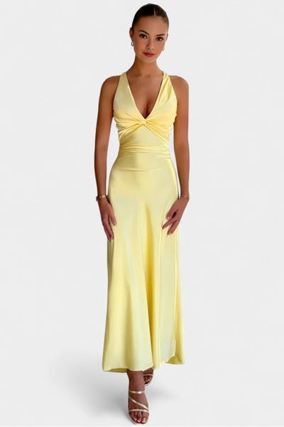 Dolores - Sleeveless Twist-Waist Maxi Dress