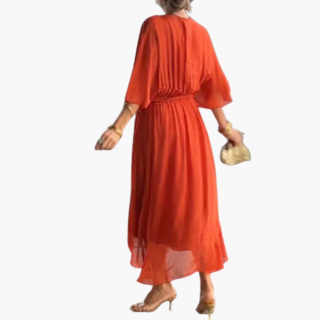 Indie | Chiffonkleid mit V-Ausschnitt für Damen
