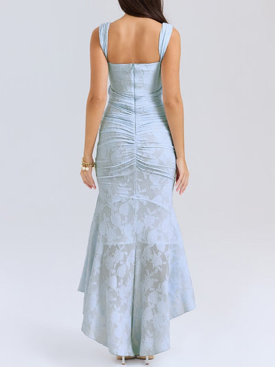 Cesca - Floral Burnout Corset Maxi Dress
