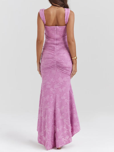 Cesca - Floral Burnout Corset Maxi Dress
