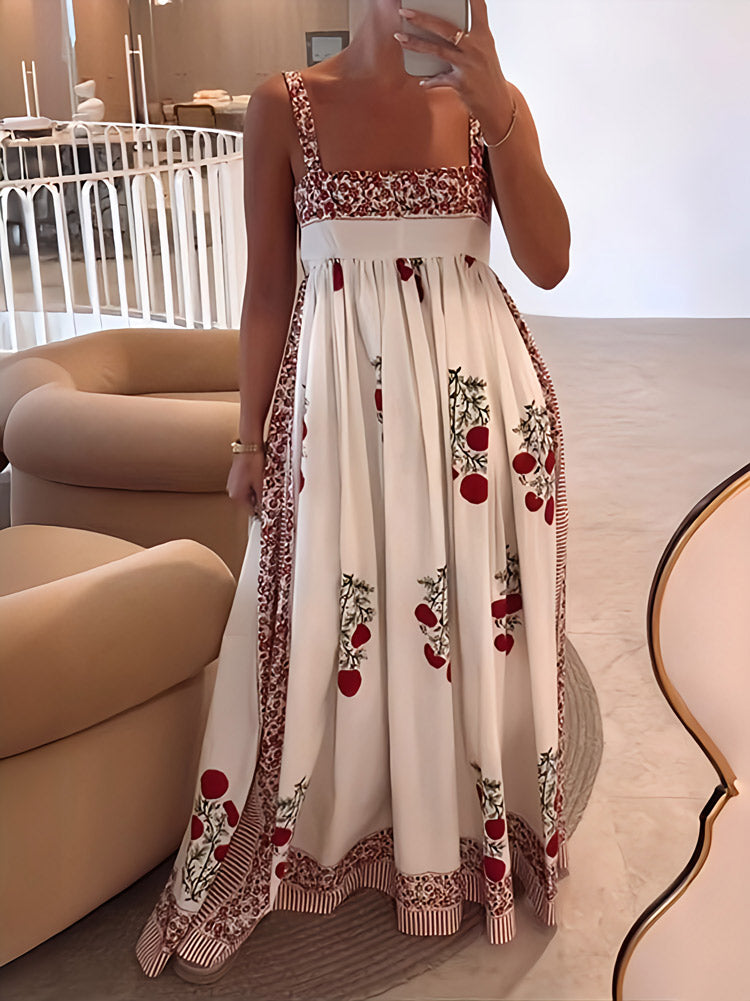 Lyla – Maxikleid mit Spaghettiträgern und Blumenmuster