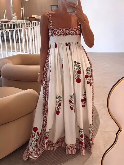 Lyla – Maxikleid mit Spaghettiträgern und Blumenmuster