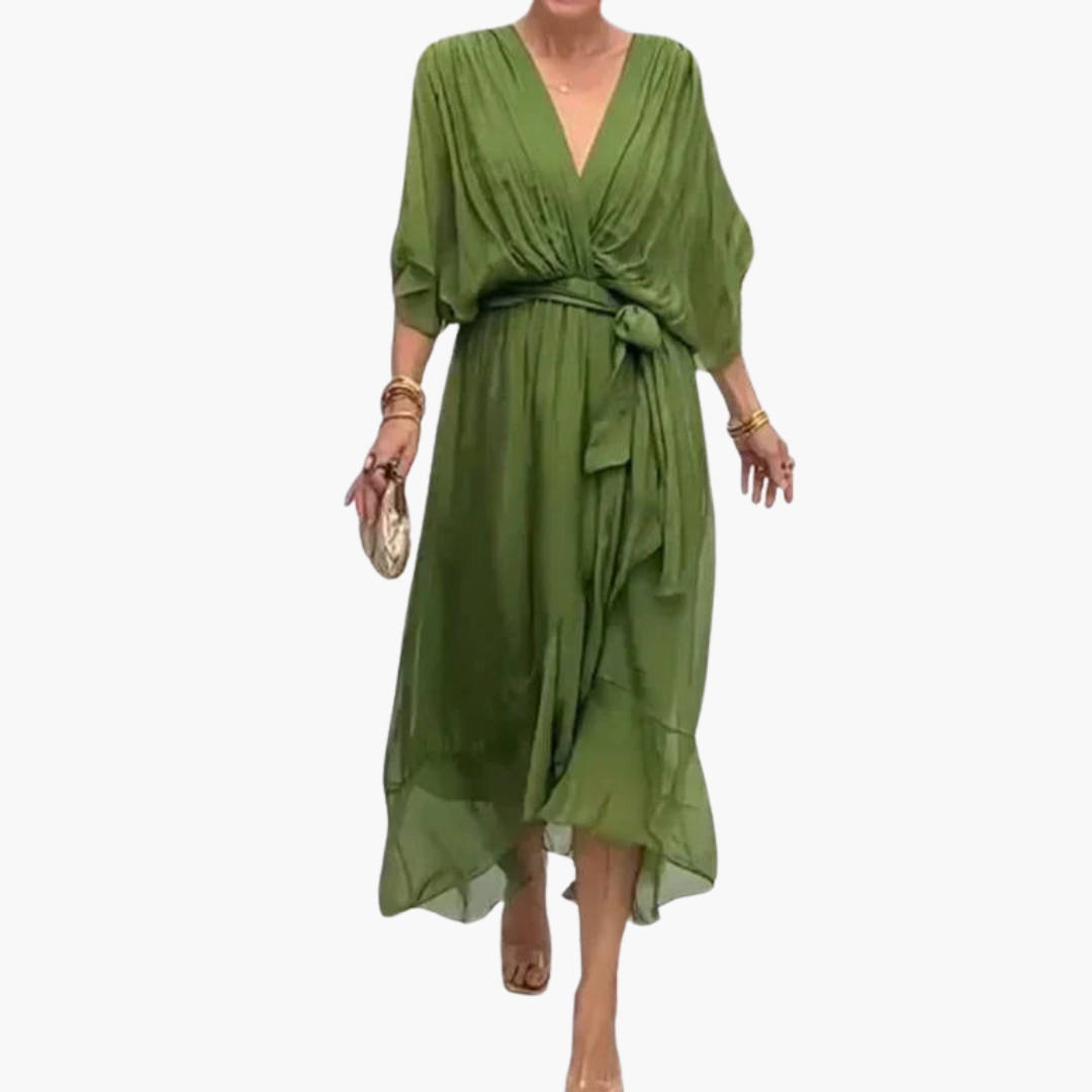 Indie | Chiffonkleid mit V-Ausschnitt für Damen