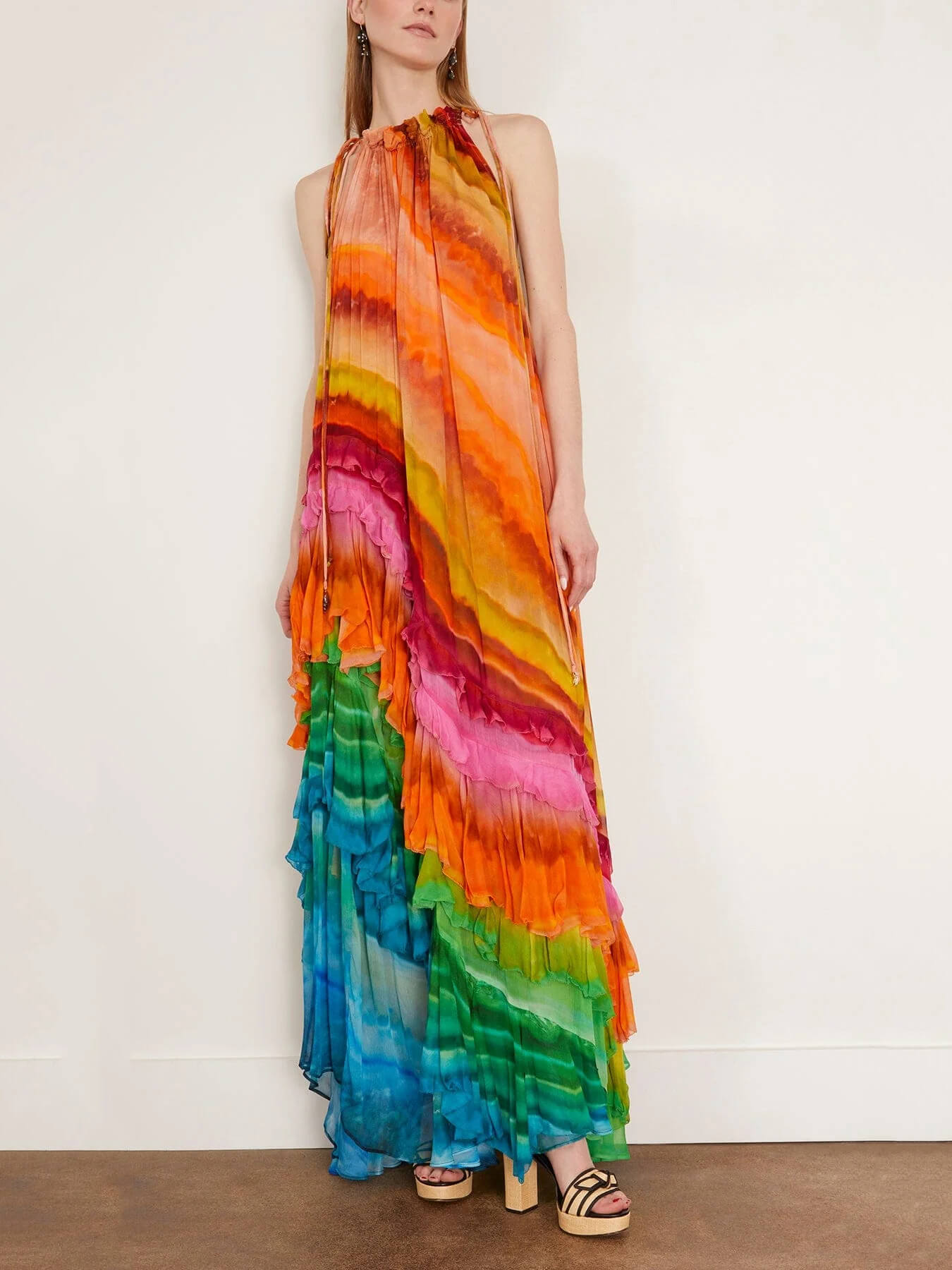 Velia – Fließendes, knöchellanges Chiffonkleid