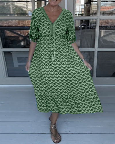 Amelia | V-neck Casual Dress With Print