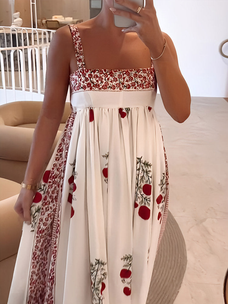 Lyla – Maxikleid mit Spaghettiträgern und Blumenmuster