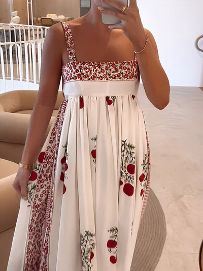 Lyla – Maxikleid mit Spaghettiträgern und Blumenmuster