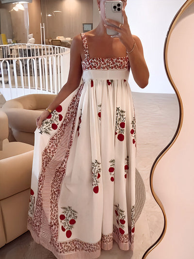 Lyla – Maxikleid mit Spaghettiträgern und Blumenmuster