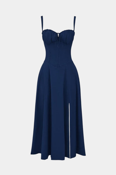 Flora-  Corset A-Line Midi Dress