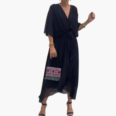 Indie | Chiffonkleid mit V-Ausschnitt für Damen