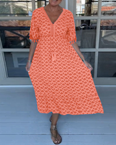Amelia | V-neck Casual Dress With Print