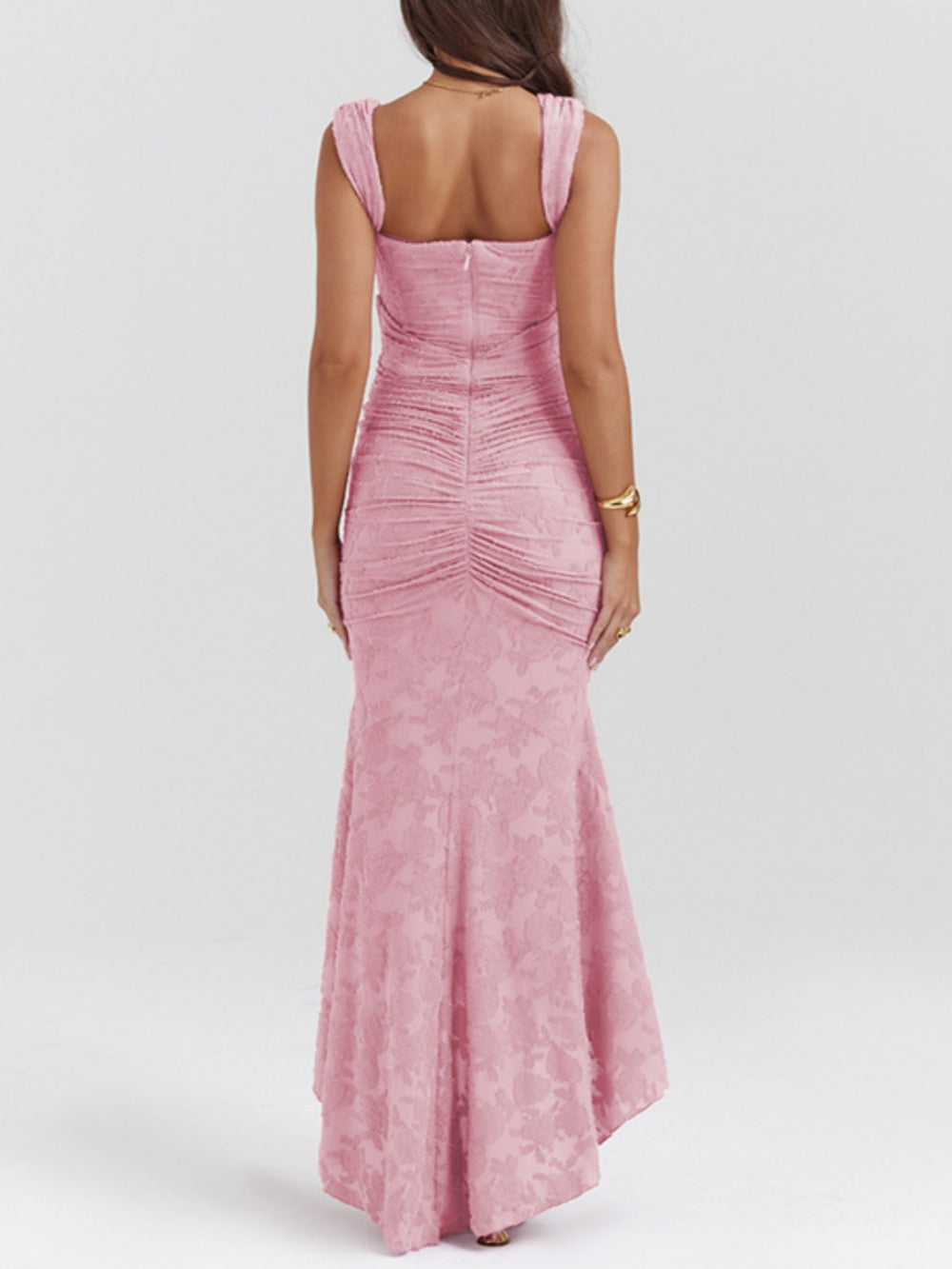 Cesca - Floral Burnout Corset Maxi Dress