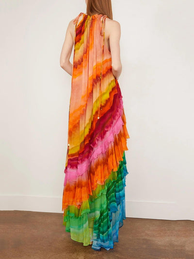 Velia – Fließendes, knöchellanges Chiffonkleid