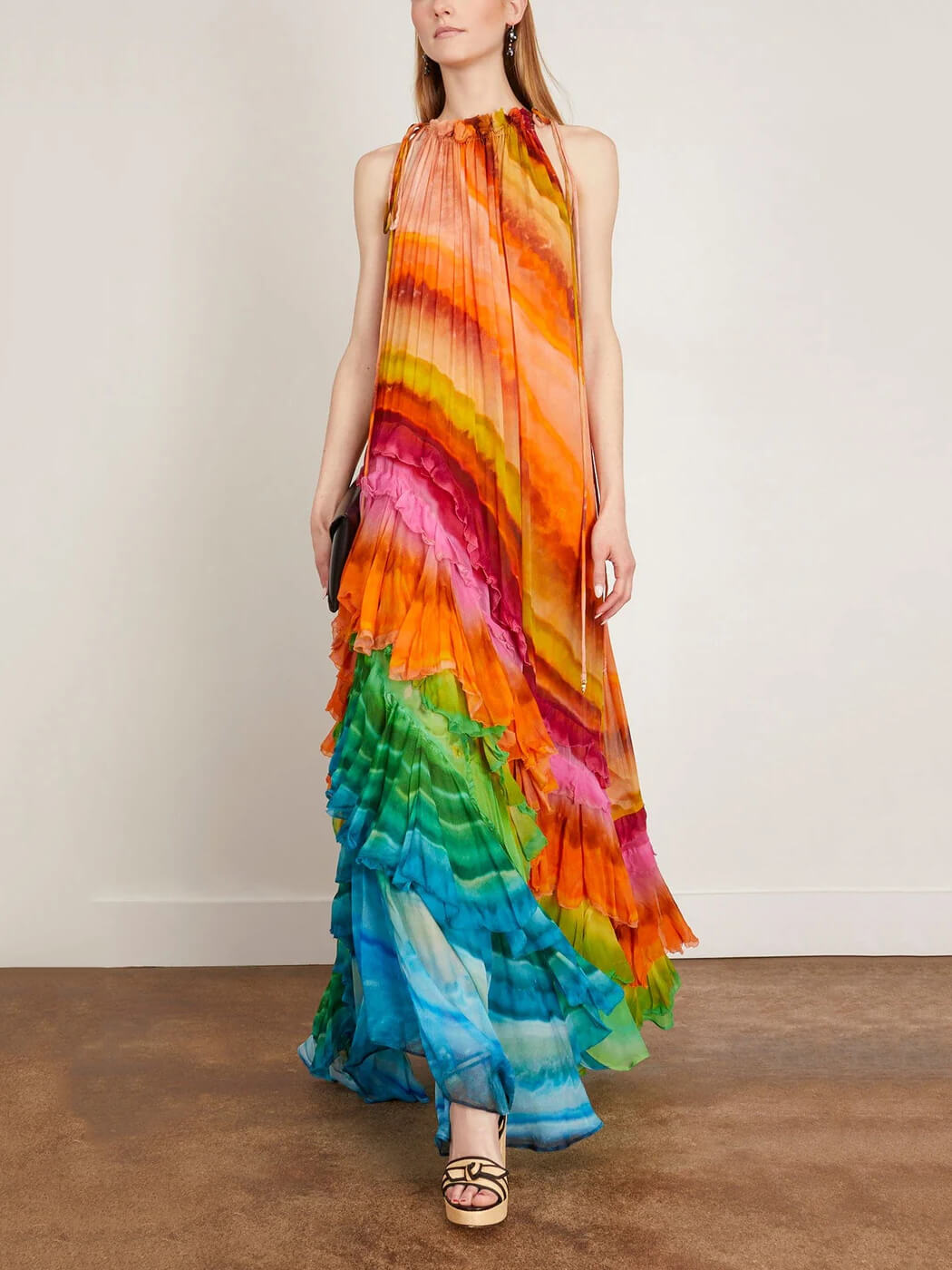 Velia – Fließendes, knöchellanges Chiffonkleid