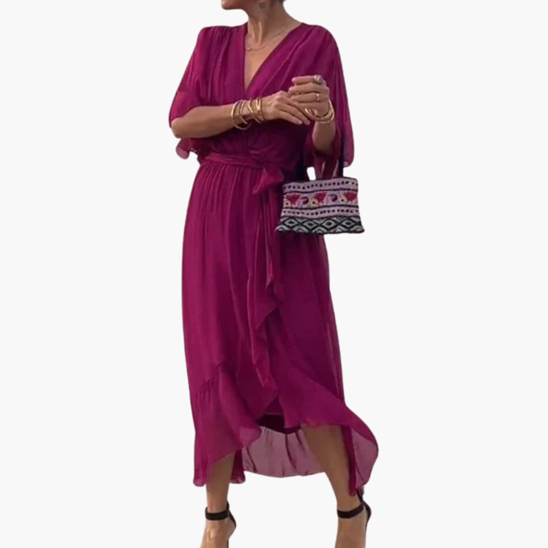 Indie | Chiffonkleid mit V-Ausschnitt für Damen