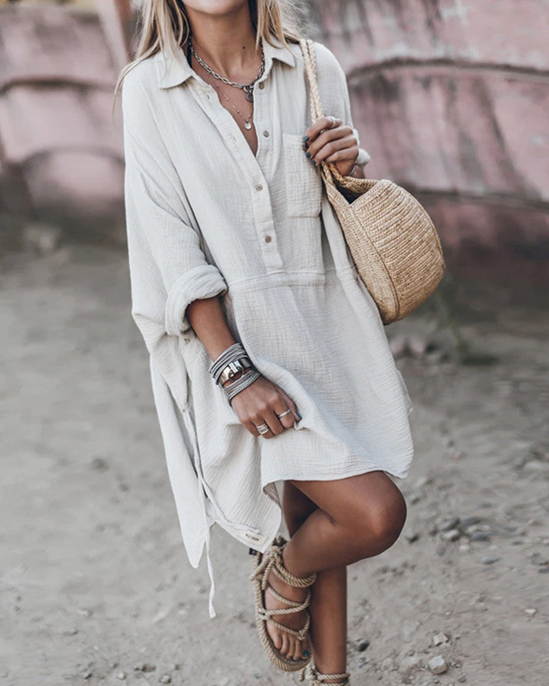 Rachel™ | Elegant Shirt Dress