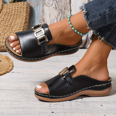 MICHELLE™ - Slip-On-Sandalen mit Blockabsatz