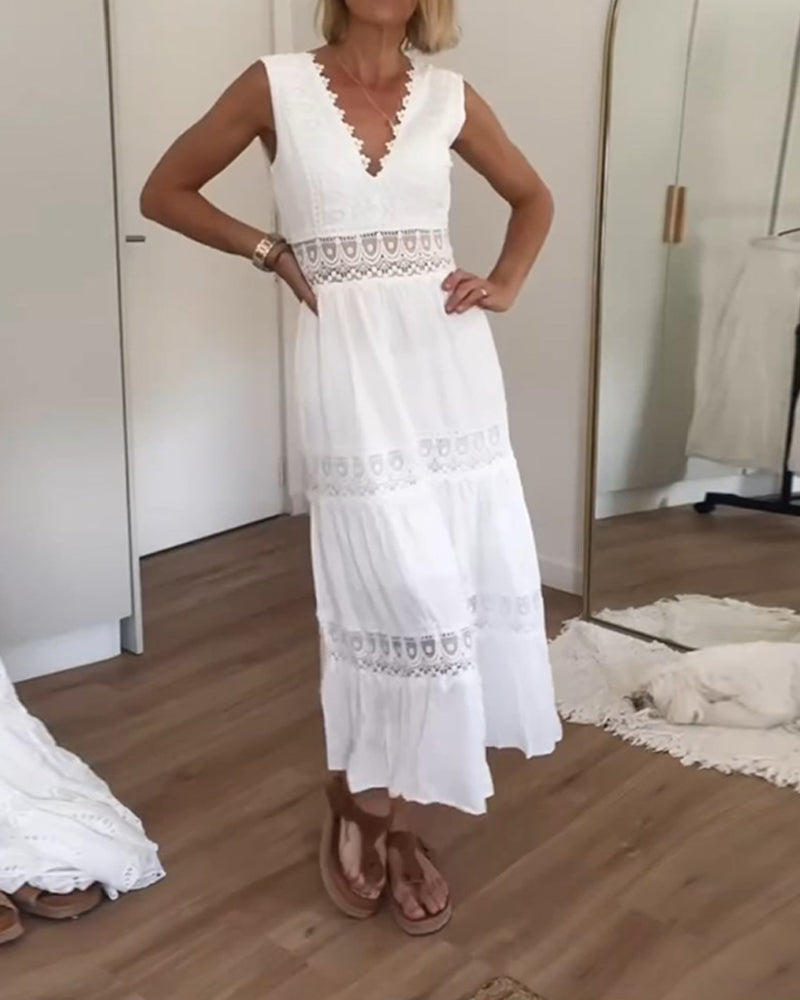 Alexa™ – Camisole-Kleid mit Spitze und V-Ausschnitt