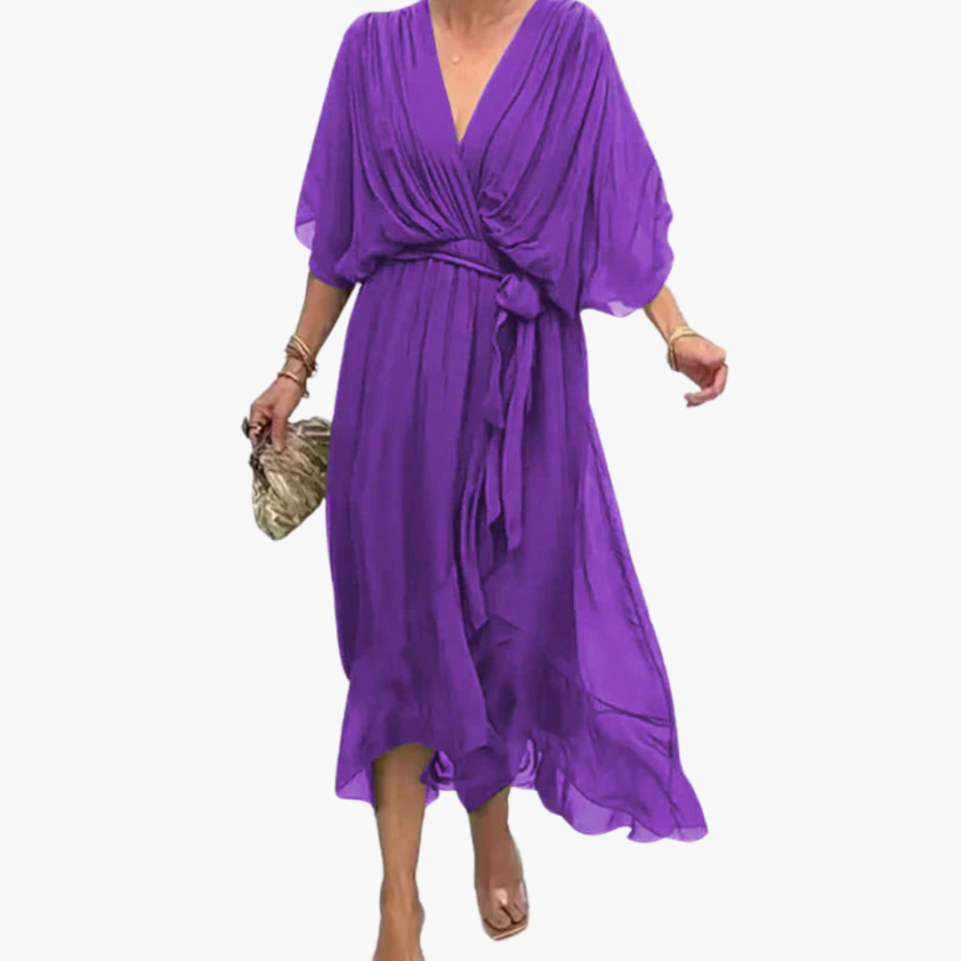 Indie | Chiffonkleid mit V-Ausschnitt für Damen