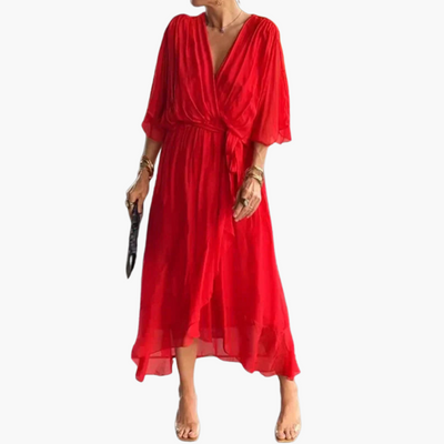 Indie | Chiffonkleid mit V-Ausschnitt für Damen