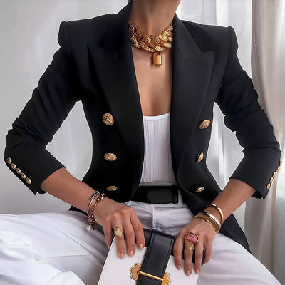 Sarvella™ | Double-Breasted Blazer