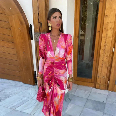 Emilia – Rosa Mirage-Partykleid