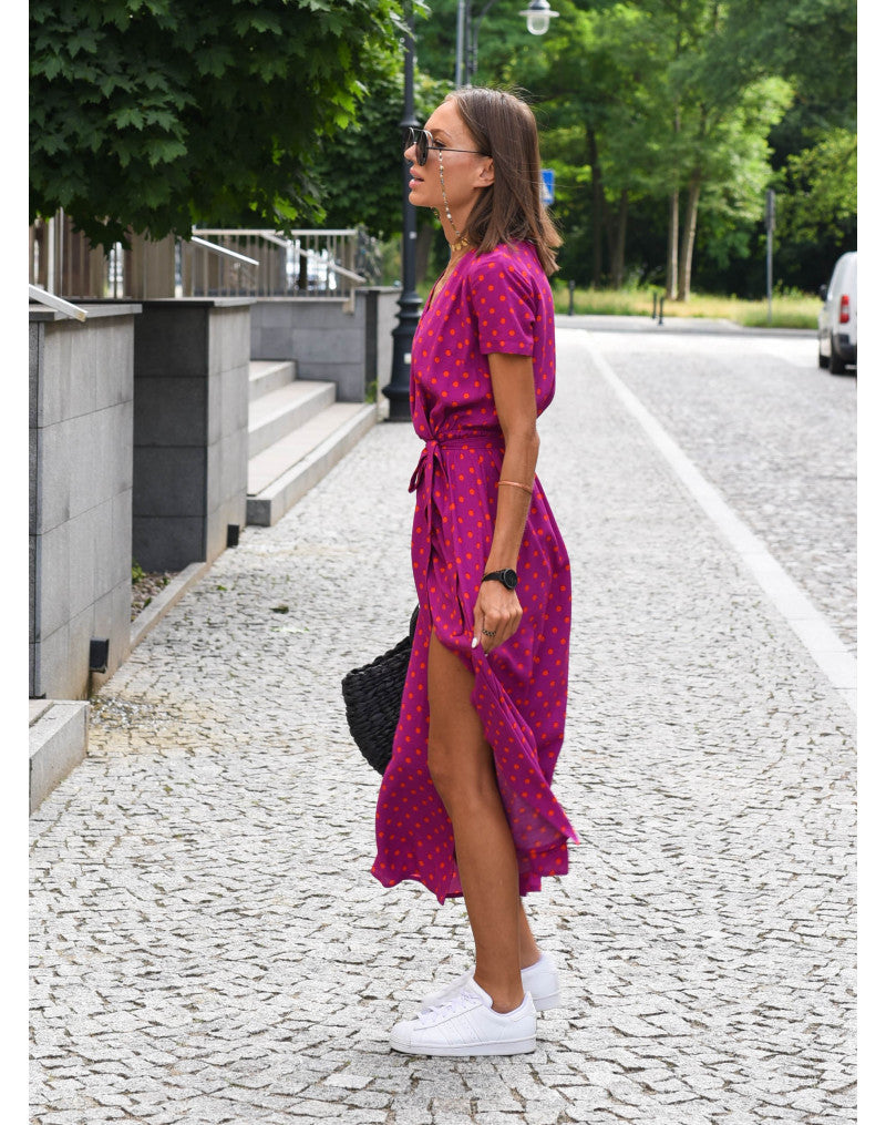 Amelie | Geblümtes Wickel-Midikleid