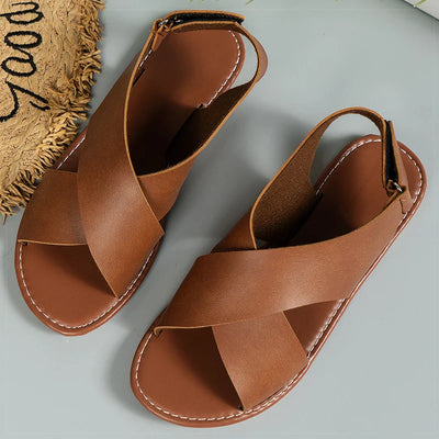 TANYA™ – Elegante, flache Criss-Cross-Sandalen 