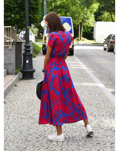Amelie | Geblümtes Wickel-Midikleid