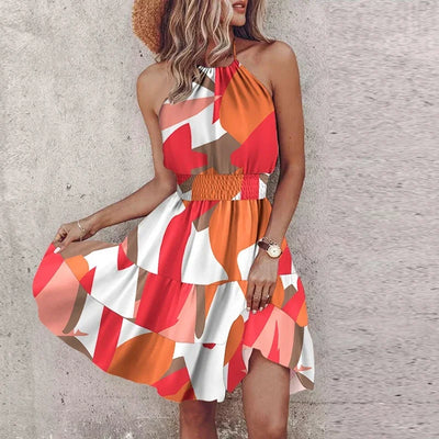 Marlowe - Colorful Bohemian V-Neck Midi Dress