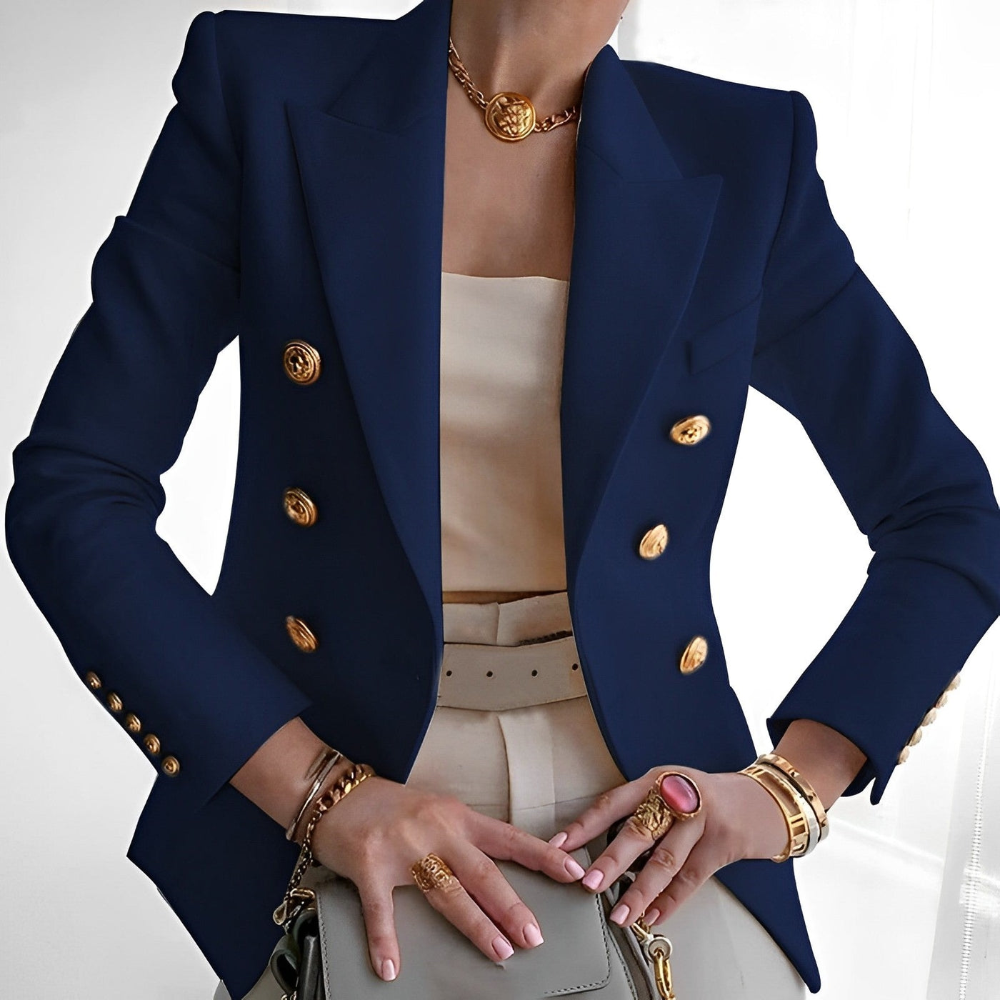 Sarvella™ | Double-Breasted Blazer
