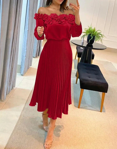 Carina | Atemberaubendes schulterfreies Maxikleid