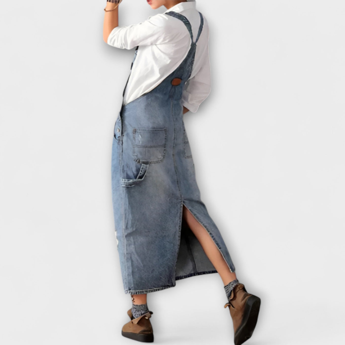 Alexa - Maxikleid im Denim-Stil
