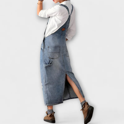 Alexa - Maxikleid im Denim-Stil