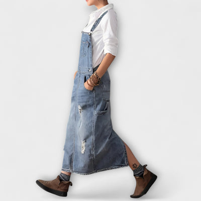 Alexa - Maxikleid im Denim-Stil