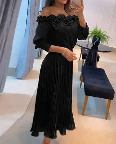 Carina | Atemberaubendes schulterfreies Maxikleid