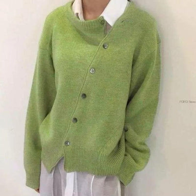 Anna - Knitted Asymmetric Cardigan