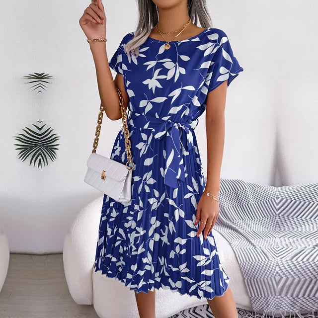 Anabelle™ – Plissee-Midikleid mit Blumenmuster