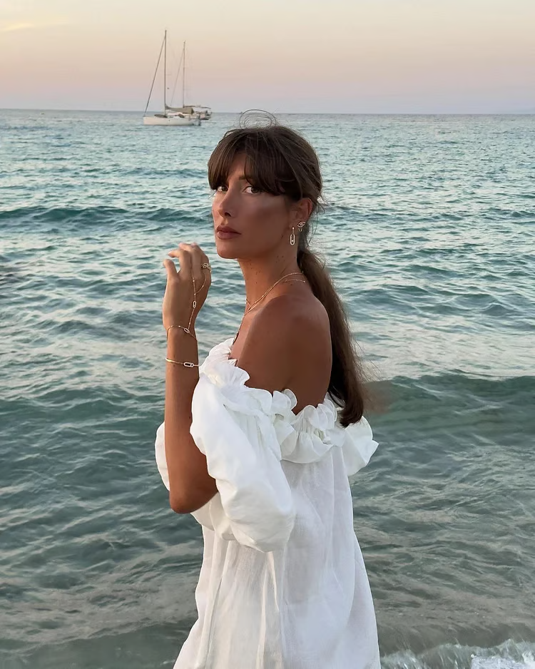 Sofia – Leinenträume schulterfreies Kleid