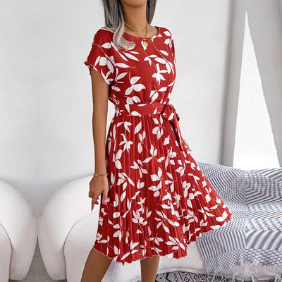 Anabelle™ – Plissee-Midikleid mit Blumenmuster