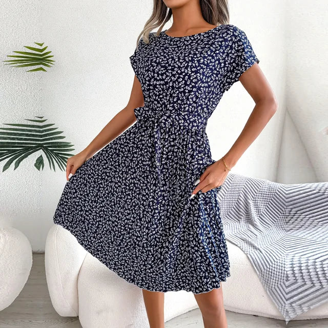 Anabelle™ – Plissee-Midikleid mit Blumenmuster