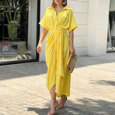 Fern – Kleid mit Volantkragen und hoher Taille 