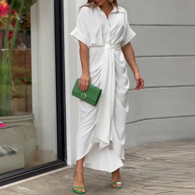 Fern – Kleid mit Volantkragen und hoher Taille 