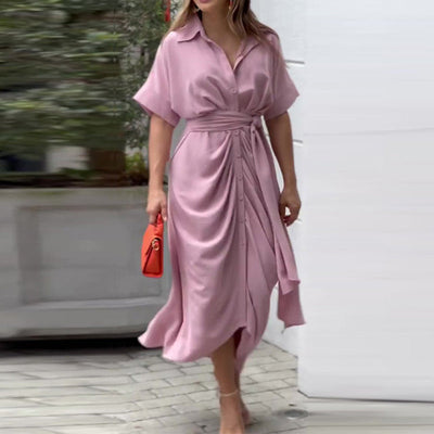 Fern – Kleid mit Volantkragen und hoher Taille 
