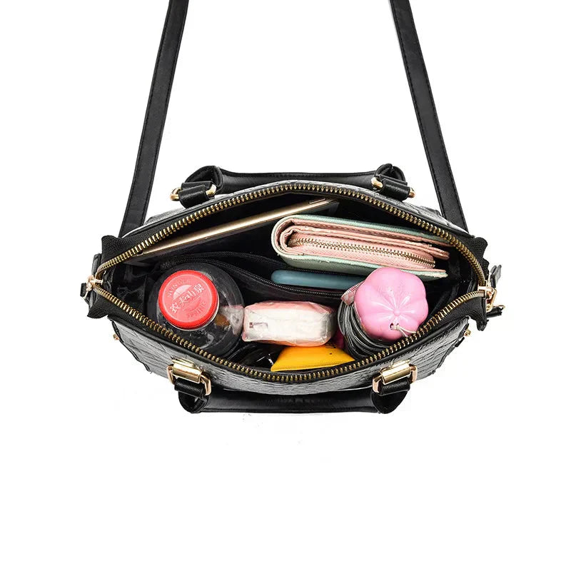 Sofie® Handtasche mit Krokodil-Prägung aus Leder