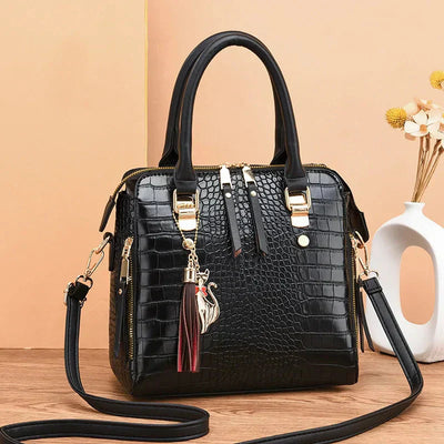 Sofie® Handtasche mit Krokodil-Prägung aus Leder