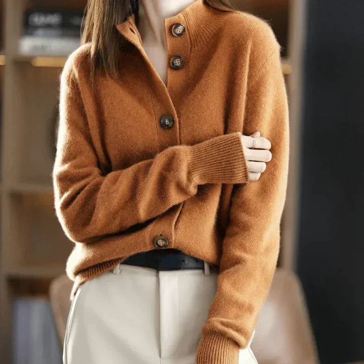 Aria Cozy Button-Up Cardigan