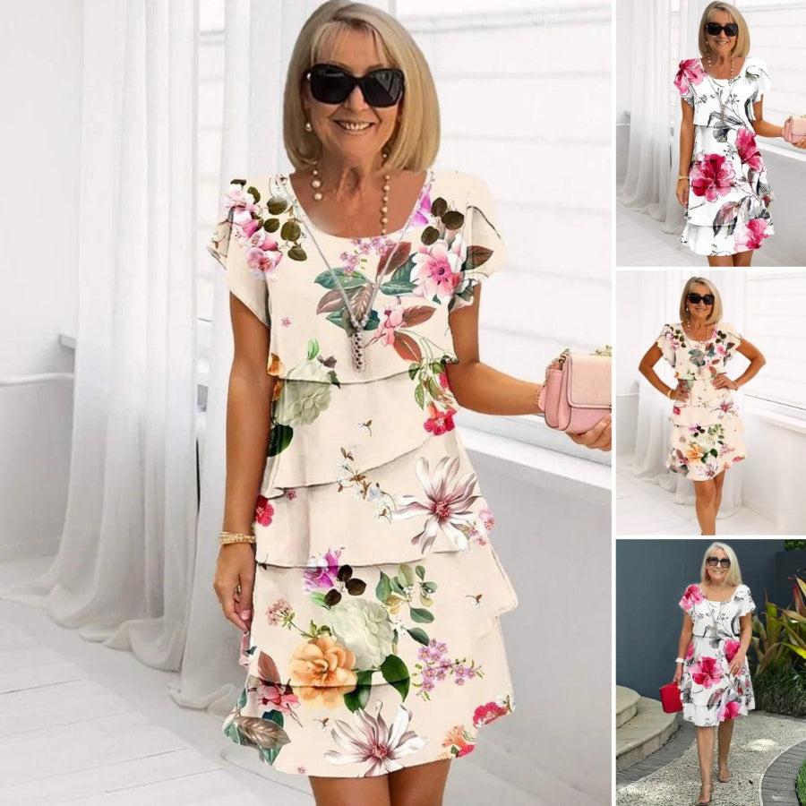 Lyra – Anmutiges, elegantes Kleid mit Blumenmuster