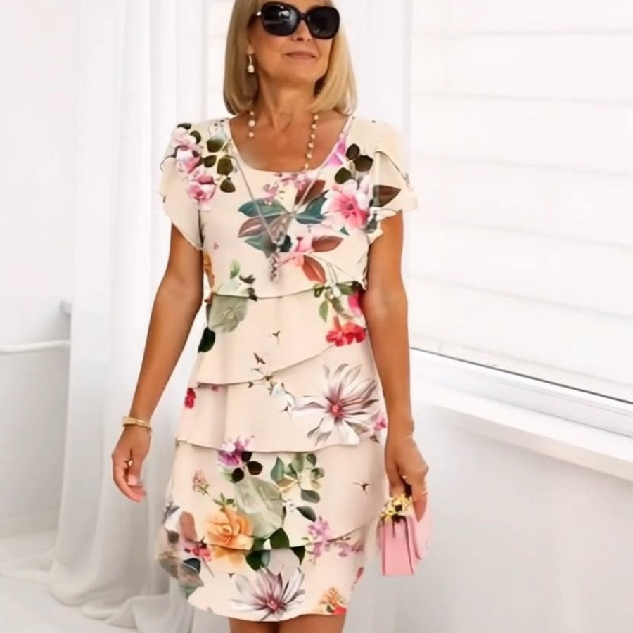 Lyra – Anmutiges, elegantes Kleid mit Blumenmuster