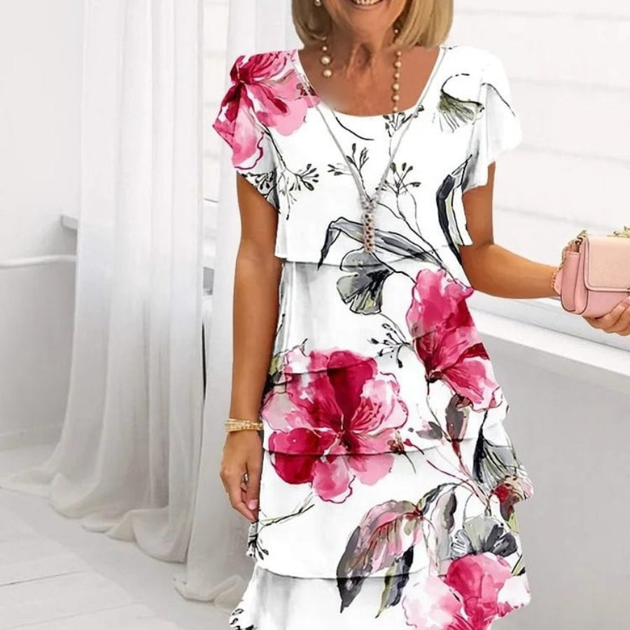 Lyra – Anmutiges, elegantes Kleid mit Blumenmuster